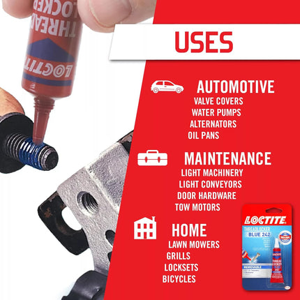 Blue 242 Removable Medium-Strength Threadlocker, 6 ml