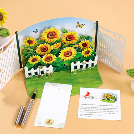 3D Pop-Up Birthday Flower Greeting Card for Women