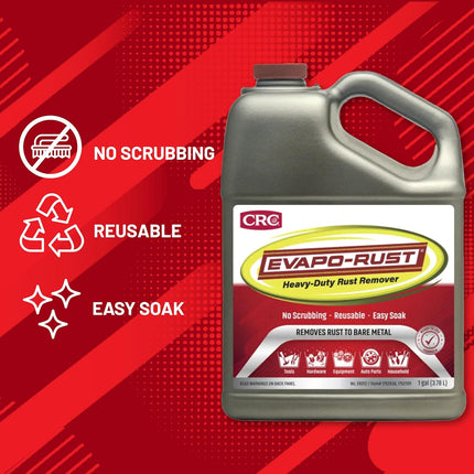 Heavy Duty Rust Remover – 128 oz. for Metal Parts, Tools, Cookware & Antiques