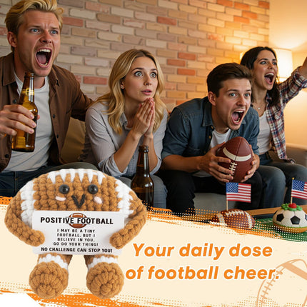 HomeChef ChefDelHogar Positive Football Crochet - Handmade Football Gifts for Men Women Son Daughter — Kitchen & Home