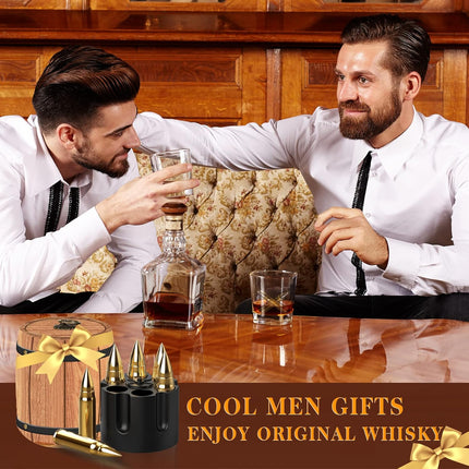 Whiskey Stone Gift for Men, Dad, Husband & Bourbon Fans