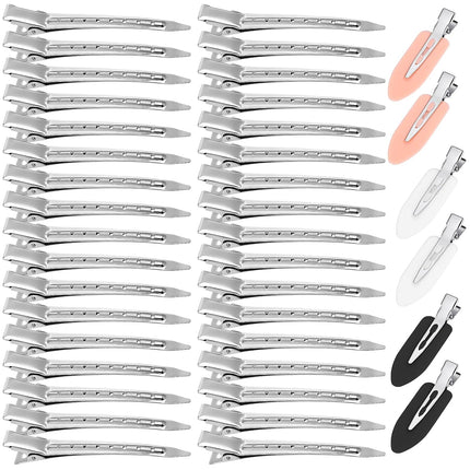 40-Piece Women's Hair Styling Clip Set with Duckbill and No-Crease Clips