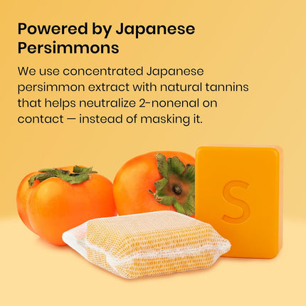 Japanese Persimmon Cleanser Bar 2-Pack Bundle for Body Odor