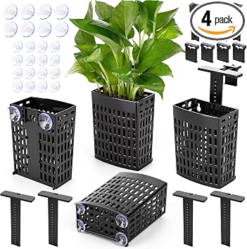 2026 Upgraded Adjustable Aquarium Plant Holder, 4 Pack