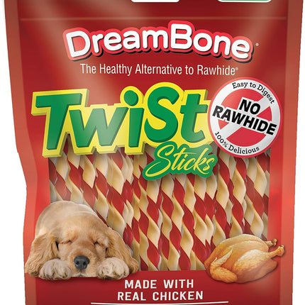 Rawhide-Free Twist Sticks Chews for Dogs, 50 Count