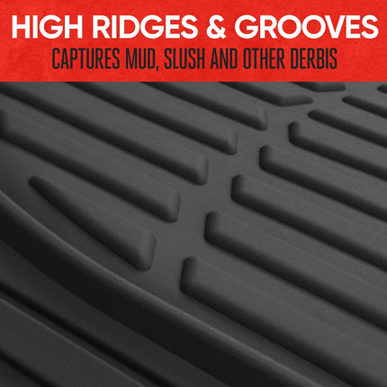 Black Deep Dish All-Weather Trim-to-Fit Floor Mats