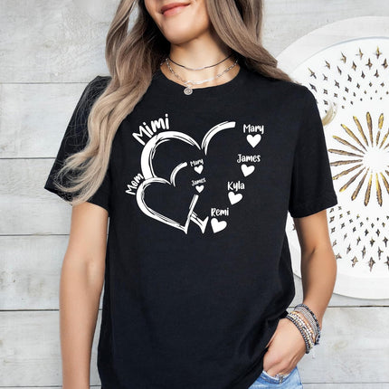 Custom Mimi Shirt with Grandkids Names