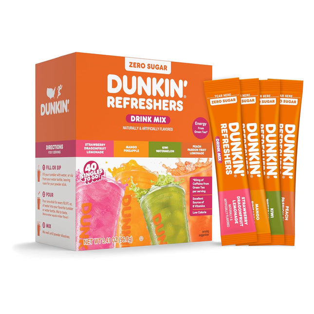 Zero Sugar Refreshers Powdered Drink Mix Variety Pack, 40 Count