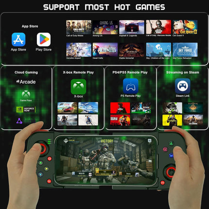 Wireless Mobile Gaming Controller with Ergonomic Phone Support