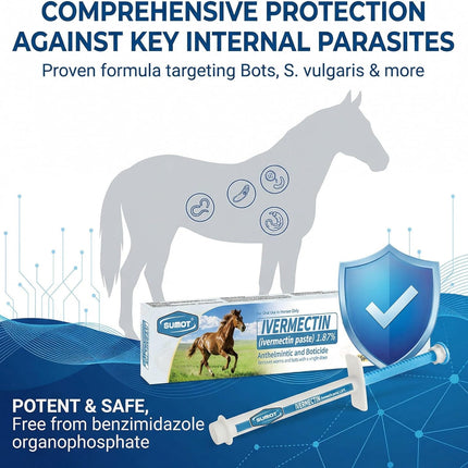 SourcetoHome 12 Pack Ivermectin Horse Paste 1.87% – Apple Flavored Oral Dewormer for Horses - General - detail view 3