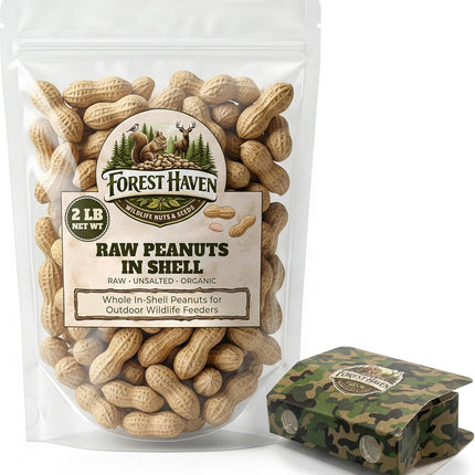 Premium Raw Peanuts for Squirrels, 2 lb Bulk Wildlife Food
