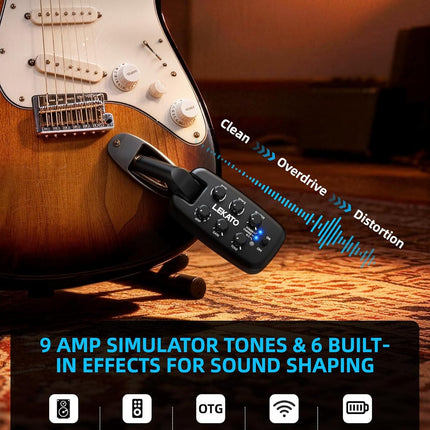 NexWave OndaNex 2 Guitar Headphone Amp for Electric Guitar, Bass Guitar Headphone Amplifier — Smart Tech