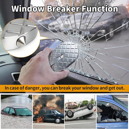 Car Door Step for Car Roof Access, Foldable Non-Slip Latch Pedal, Silver