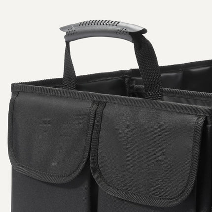 Black Foldable Multi-Compartment Car Trunk Organizer, 13.5 Gallon