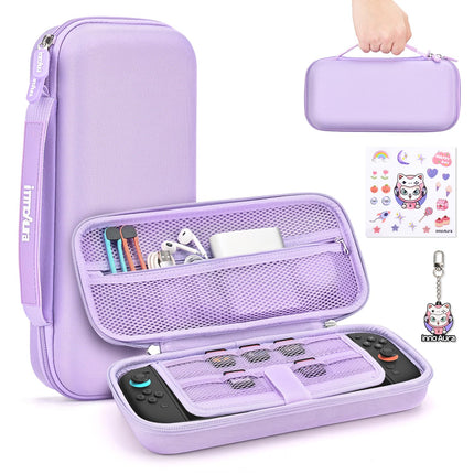 Purple 2025 Console Carrying Case with 9 Game Card Slots