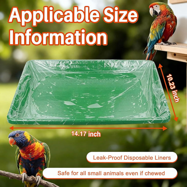 50 Pcs Leak-Proof Bird Cage and Small Animal Liners