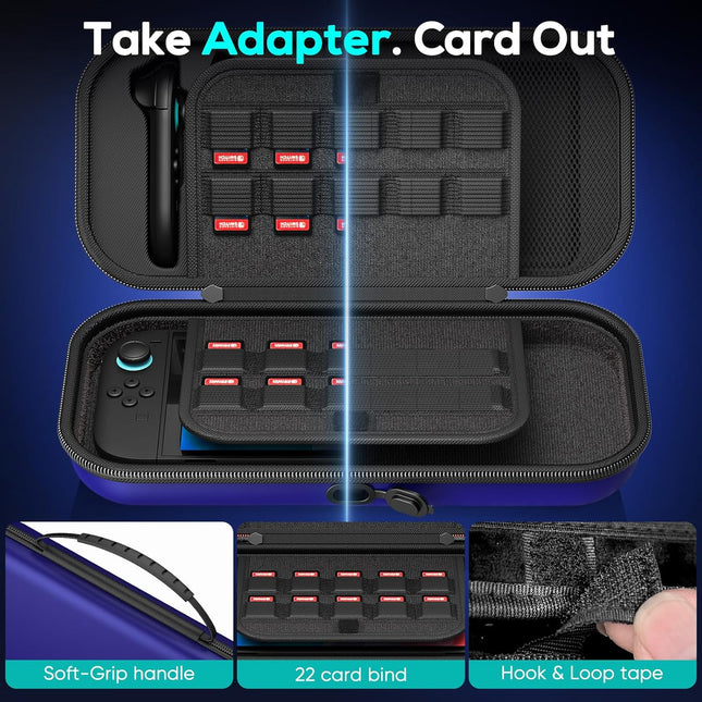 Charge-Inside Carrying Case for 2025, OLED, and Standard Game Consoles