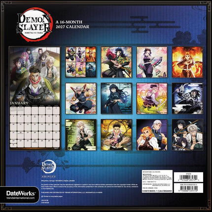 2027 Demon Slayer: Kimetsu no Yaiba Wall Calendar