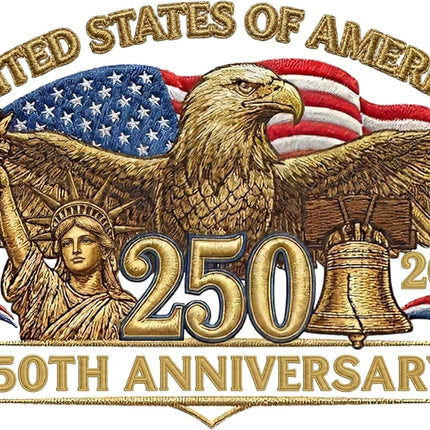 2Pcs 250th Anniversary USA Vinyl Stickers