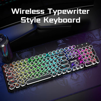 NexWave OndaNex Redragon Wireless Typewriter Style Mechanical Gaming Keyboard — Smart Tech