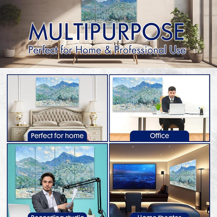 Masterpiece Acoustic Art Panels, 8-Pack 12" x 16" Sound Absorbing Wall Art
