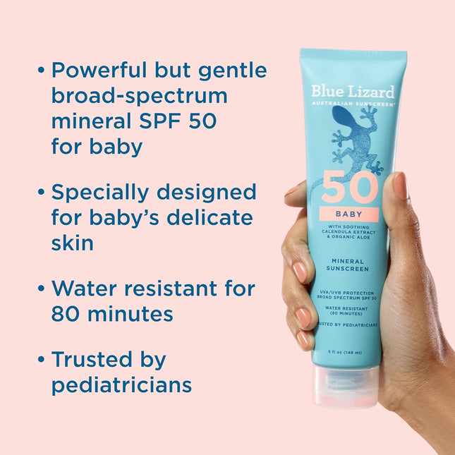 Baby Mineral Sunscreen SPF 50+ Fragrance Free, 5 oz Tube