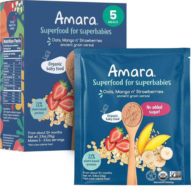 Organic Stage 3 Ancient Grain Baby Cereal Pouches