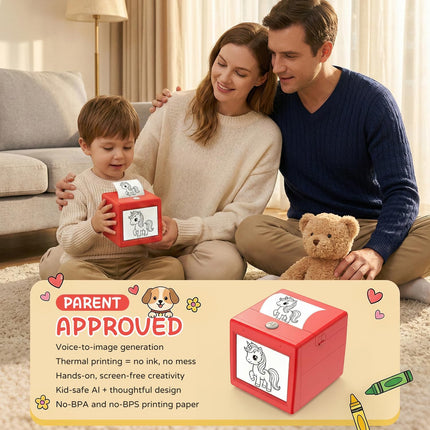 PlaySphere EsferaJuego AI Voice-Powered Sticker Maker for Kids, Portable Thermal Printer with 6 Art — Toys & Games