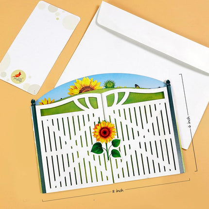 3D Pop-Up Birthday Flower Greeting Card for Women