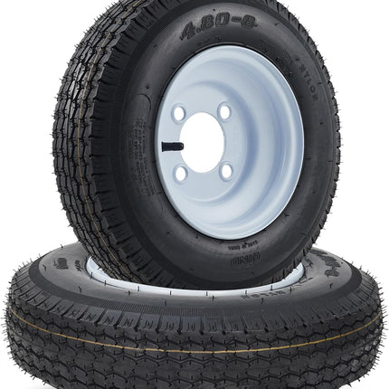 2-Pack 4.80-8 Trailer Tires with 4-Lug Pattern