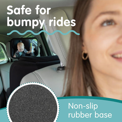 Rear-Facing Baby Car Mirror - Convex, Shatterproof, Shakeproof, 360° Rotation