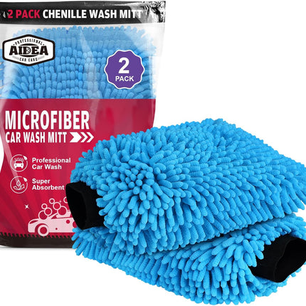 Scratch-Free Chenille Microfiber Car Wash Mitt