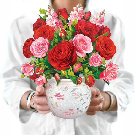 Freshcut Paper Pop Up Cards, Blooming Roses — Home & Lifestyle