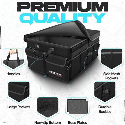 50L Foldable SUV Trunk Organizer with Soft Cover