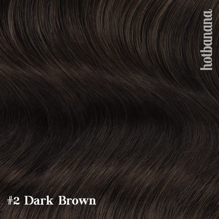 Dark Brown 18 Inch Remy Human Hair Clip-In Extensions, 120g, 7 Pieces