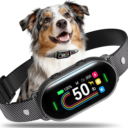 Dog Bark Collar for Small, Medium, and Large Dogs 10-100 lbs, Black