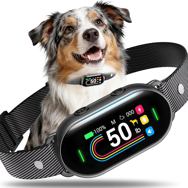 Dog Bark Collar for Small, Medium, and Large Dogs 10-100 lbs, Black