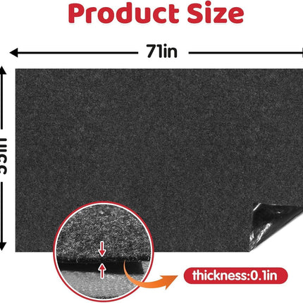 71 Inches x 55 Inches Large Outdoor Playhouse Mat, Waterproof with Non-Slip Bottom and Soft Felt Top
