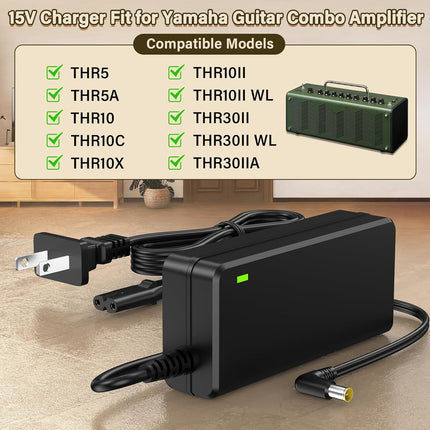 15V AC Adapter Power Cord for THR Series Desktop Guitar Amplifiers