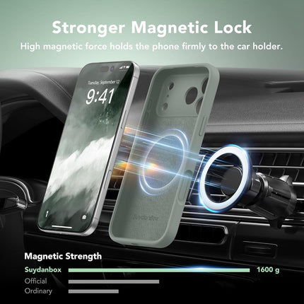 Calke Green Magnetic Silicone Case for 17 Pro Max 6.9-Inch Phone