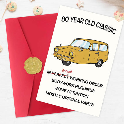 Funny 80th Birthday Card for Women and Men