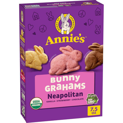 Organic Neapolitan Bunny Graham Snacks, 7.5 oz