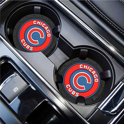 2-Pack Recessed Silicone Car Cup Holder Coasters, 2.75 in