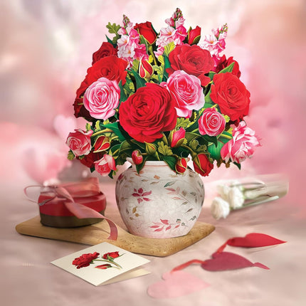 Freshcut Paper Pop Up Cards, Blooming Roses — Home & Lifestyle