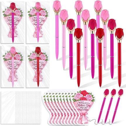 HomeChef ChefDelHogar 24 Sets Mother's Day Gifts Bulk, Rose Flower Ballpoint Pens with Mother's — Kitchen & Home