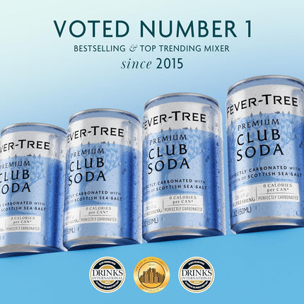 Premium Club Soda Zero Calorie Mixer, 5.1 fl oz Cans, Pack of 24
