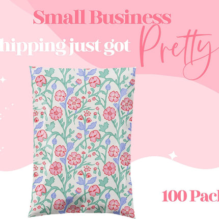 10x13 Designer Poly Mailers, 100 Pack Heavy Duty Waterproof Self-Seal Shipping Bags