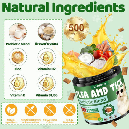 Flea and Tick Prevention Chewables for Cats, Chicken & Krill Flavor
