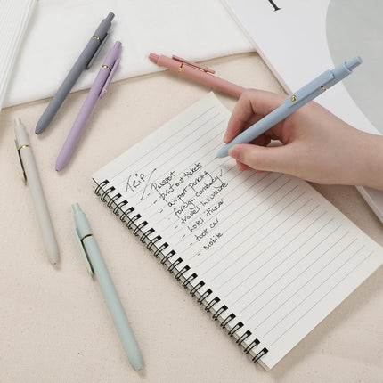 6-Piece 0.7mm Fine Point Black Ink Gel Pen Set