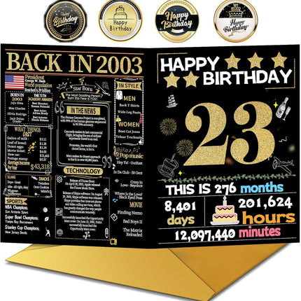 23rd Birthday Card with Envelope